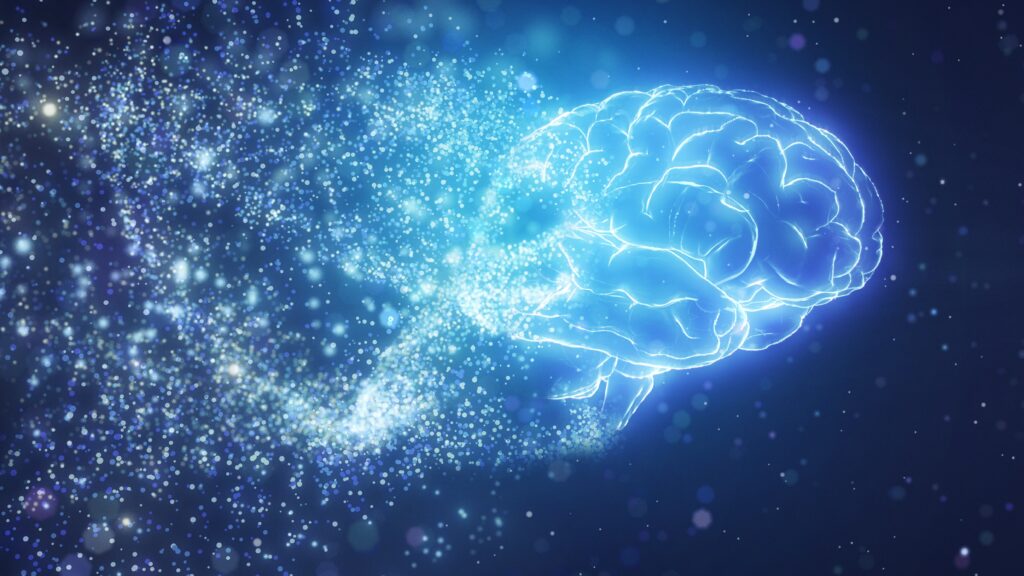 Digital abstract of a human brain