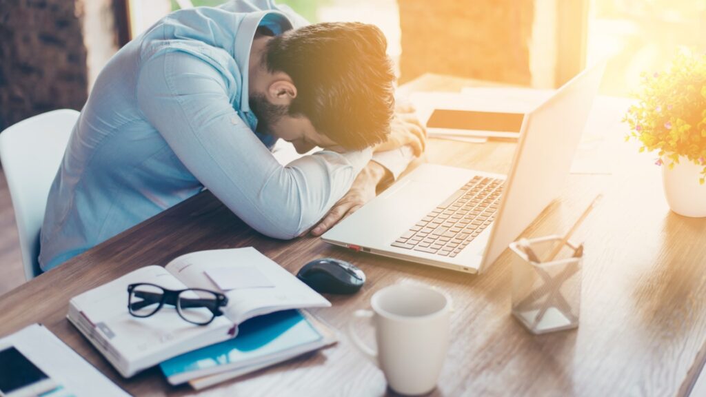 stressed office worker