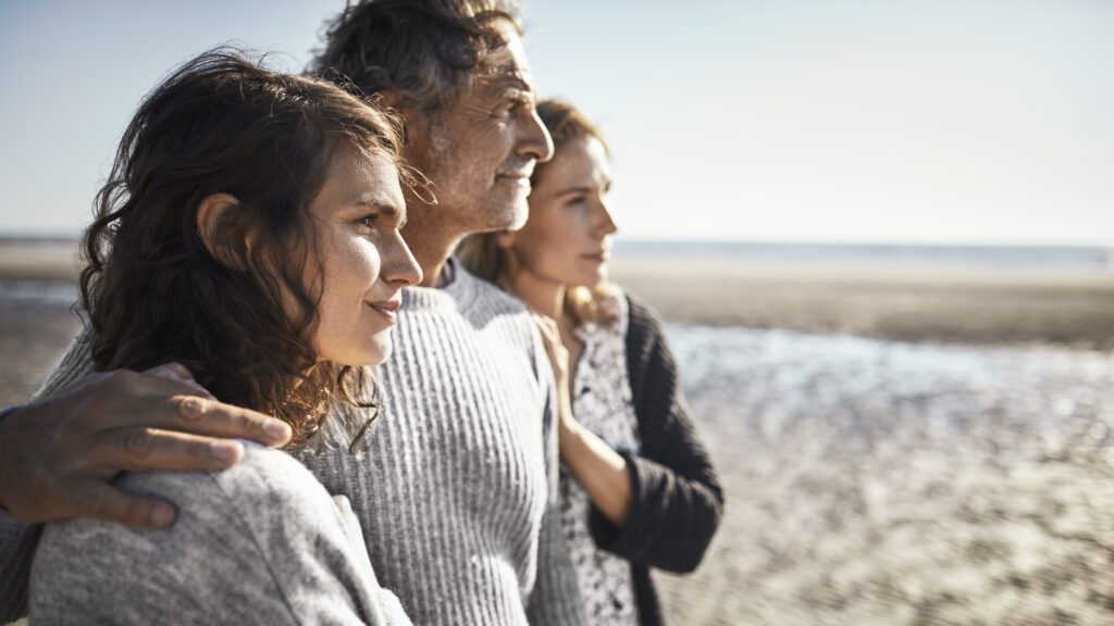 Family on a beach