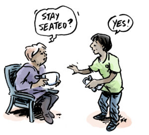 Cartoon by Simon Kneebone: Stay Seated
