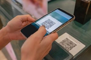 scanning a QR code