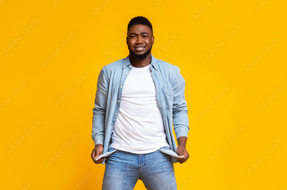 Man with nothing in his pockets