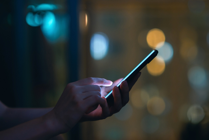 woman using a smartphone