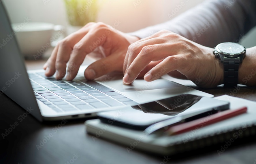 Person using laptop