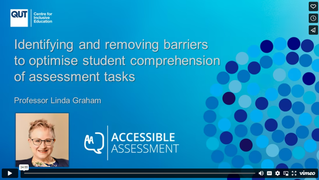 Screenshot Identifying and removing barriers presentation