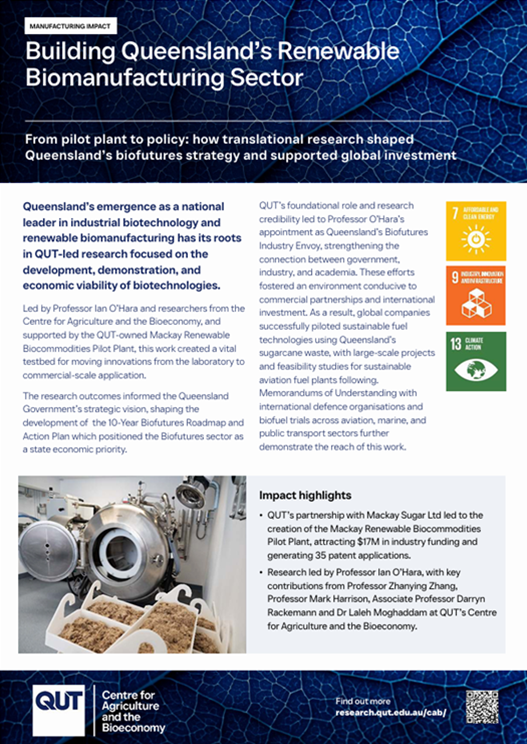 Building Queenslands Renewable Biomanufacturing Sector