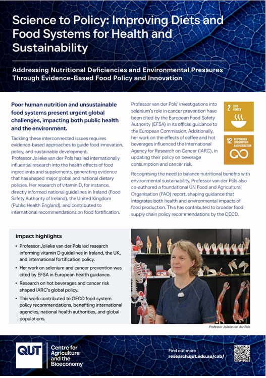 Improving Diets and Food Systems