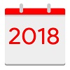 calender icon for the year 2018