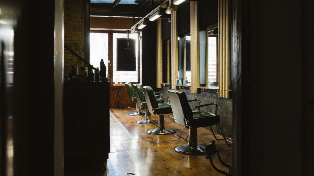 Empty hairdresser salon