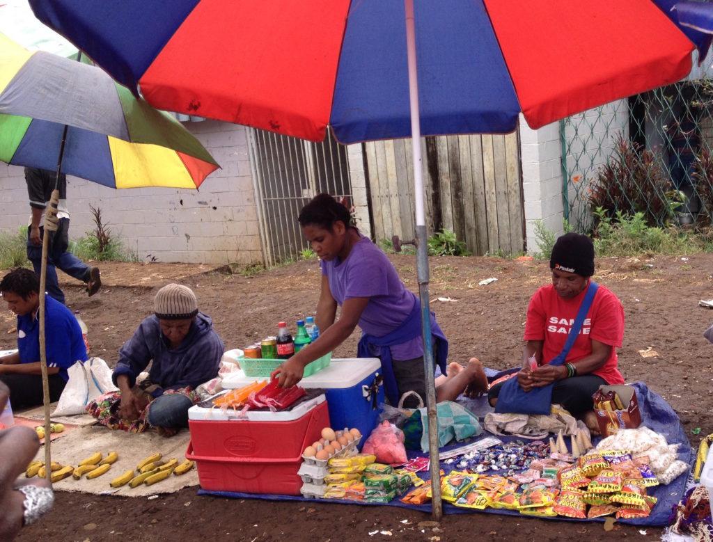 Goroka small market in PNG