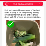 Mobile app - What can be composted?