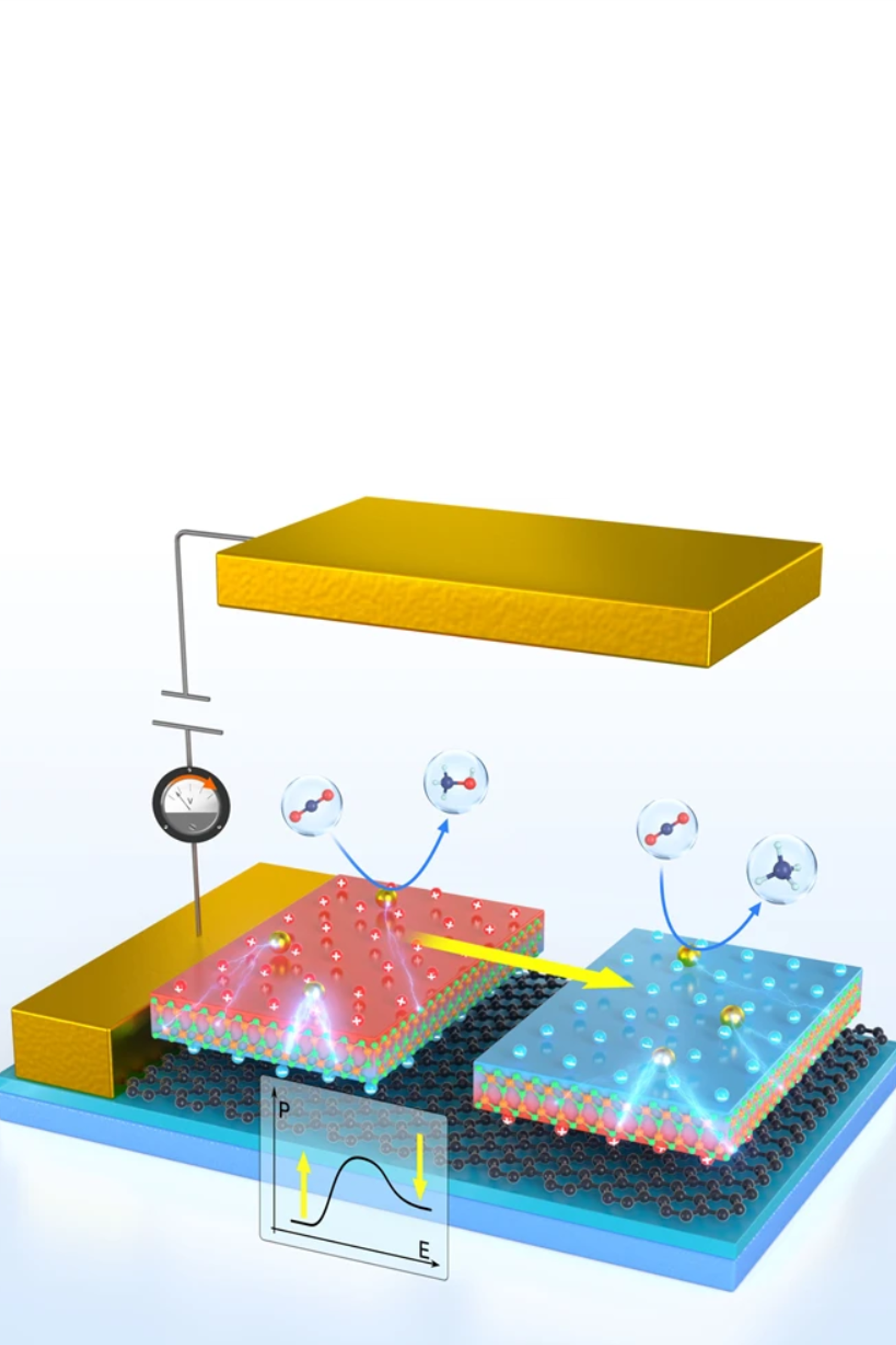 Controllable CO2 electrocatalytic reduction via ferroelectric switching