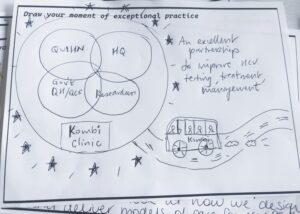 A moment of exceptional practice for the Kombi clinic