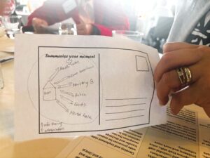 A drawing of sharing information between healthcare and prison