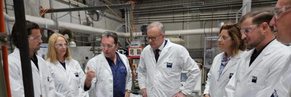 Photo of Prime Minister Anthony Albanese with ESRG staff