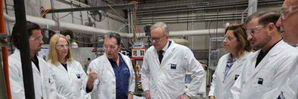 Photo of Prime Minister Anthony Albanese with ESRG staff