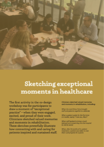 Co-Design Process 5 - Sketching exceptional moments in healthcare