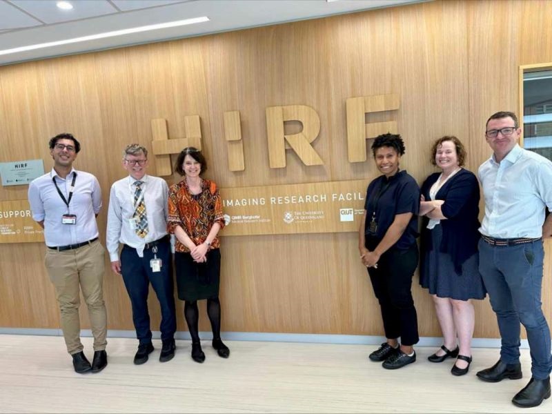 Pre-launch gathering of the research team at Herston Imaging Research Facility