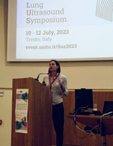 Maria presenting at the ILUS Conference 2023